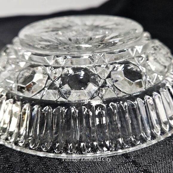 Vtg Indiana Glass Fruit Bowl Windsor Royal Brighton Pattern Dessert Berry Clear - Picture 6 of 11